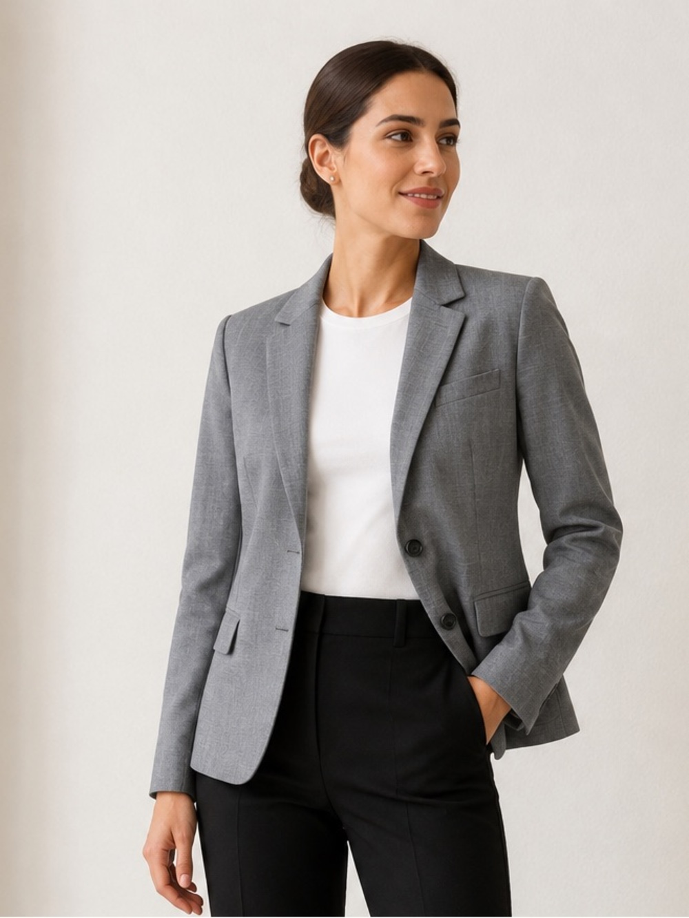 Escada Sport Gray Two-Button Tailored Blazer Jacket Size 40 (US 10)
